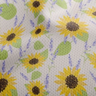 Sunflowers And Lavender Athletic Mesh Flat Back