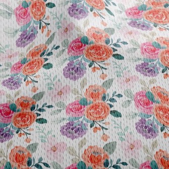 Bright Beautiful Roses Athletic Mesh Flat Back