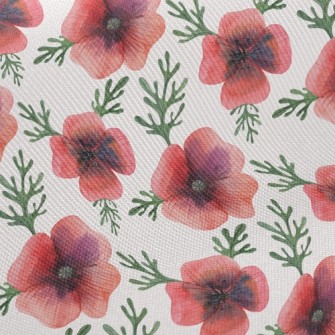 Bright And Generous Poppy Flow Twill