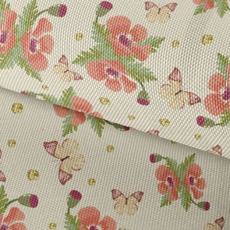 Beautiful Flowers And Butterfl Waterproof Oxford