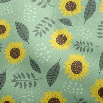 Green Sunflowers Dobby