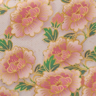 Happy And Sweet Peonies Twill