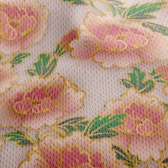 Happy And Sweet Peonies Athletic Mesh Flat Back