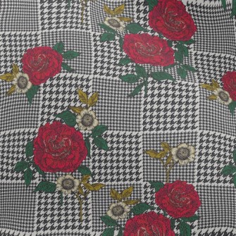 Houndstooth Rose Chiffon
