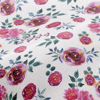 Blooming Noble Peonies Performance Linen
