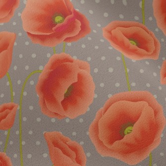 Red Poppy Flower Chiffon