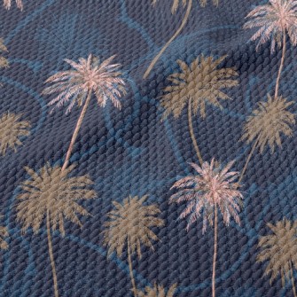 Cool Color Coconut Tree Birdseye Piqué
