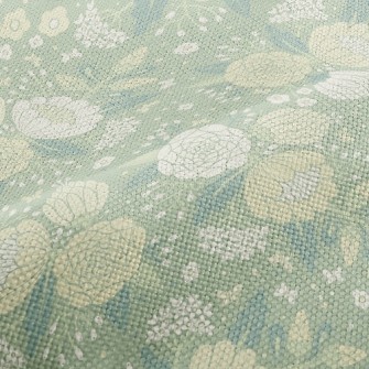 Retro Texture Flowers Performance Linen