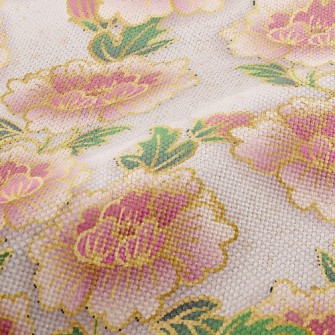Happy And Sweet Peonies Performance Linen