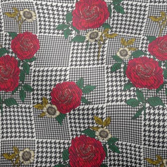 Houndstooth Rose Dobby