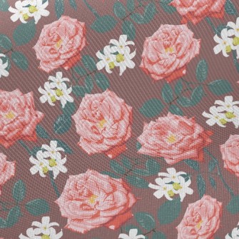 Elegant Peony Flower Twill