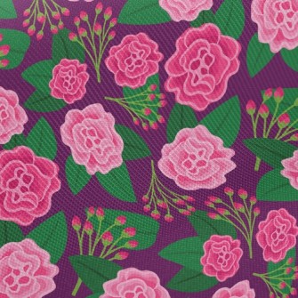 Red Flowers And Buds Twill