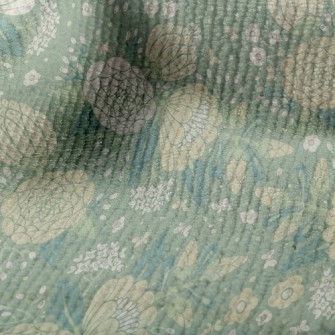 Retro Texture Flowers Terry