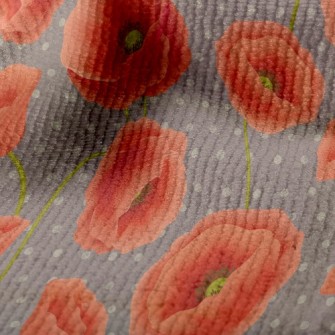 Red Poppy Flower Terry