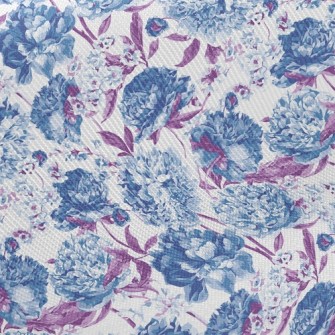 Psychedelic Color Peonies Twill