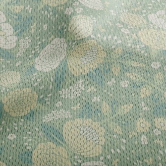 Retro Texture Flowers Athletic Mesh Flat Back