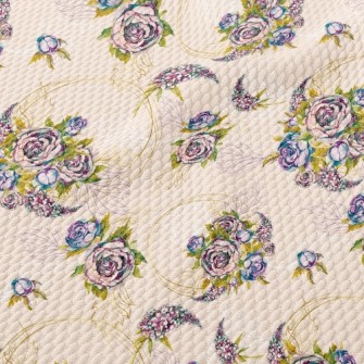 Rose Wreath Birdseye Piqué