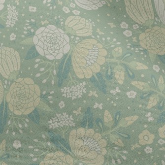 Retro Texture Flowers Chiffon