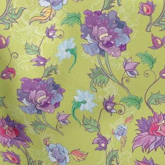 Peonies And Chrysanthemums Stretch Ponte