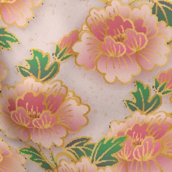 Happy And Sweet Peonies Stretch Ponte