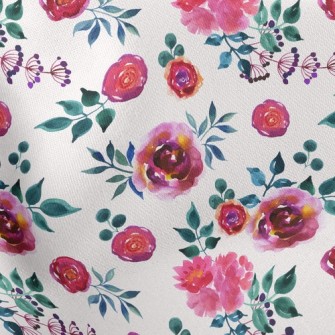 Blooming Noble Peonies Stretch Ponte