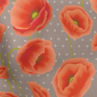 Red Poppy Flower Stretch Ponte