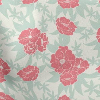 Red Flowers And Clover Stretch Ponte