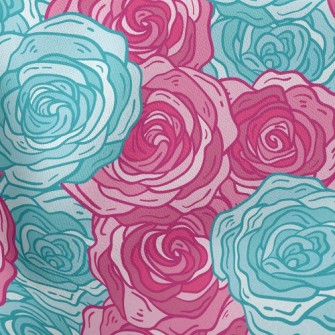 Elegant Two-color Rose Stretch Ponte