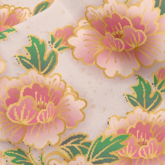 Happy And Sweet Peonies Micro Fleece