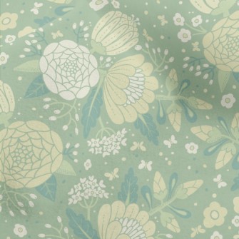 Retro Texture Flowers Micro Fleece