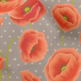 Red Poppy Flower Micro Fleece