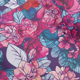 Psychedelic Beautiful Flowers Micro Fleece