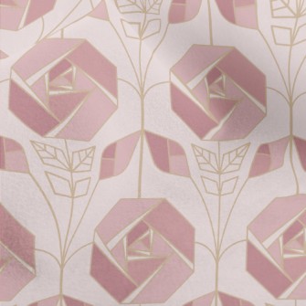 Geometric Rose Micro Fleece