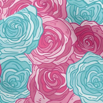 Elegant Two-color Rose Micro Fleece