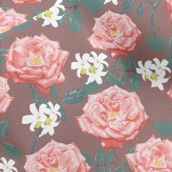 Elegant Peony Flower Micro Fleece
