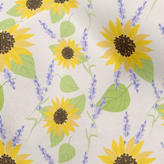 Sunflowers And Lavender Micro Fleece