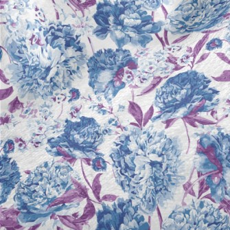 Psychedelic Color Peonies Minky