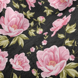 Peonies In Bloom Minky