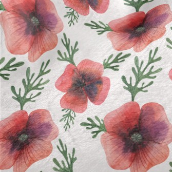 Bright And Generous Poppy Flow Minky