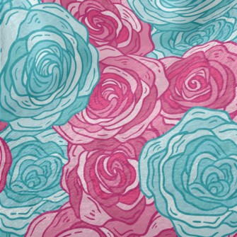 Elegant Two-color Rose Minky