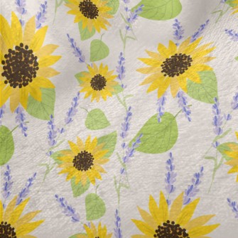 Sunflowers And Lavender Minky