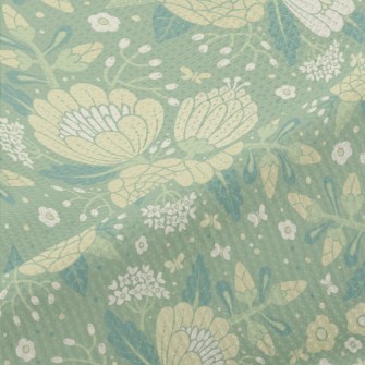 Retro Texture Flowers Piqué