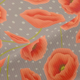 Red Poppy Flower Piqué