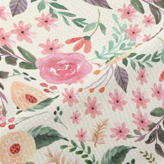 Watercolor Cute Flowers Piqué