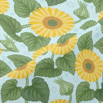 Vibrant Sunflower Piqué
