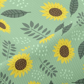 Green Sunflowers Piqué