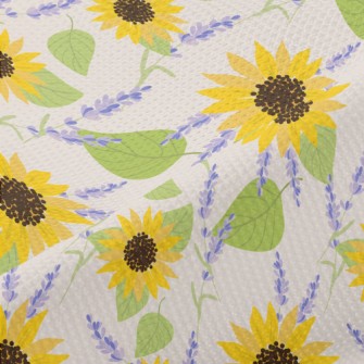 Sunflowers And Lavender Piqué