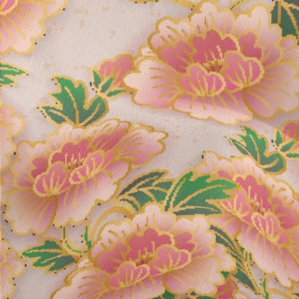 Happy And Sweet Peonies Lightweight Performance Linen