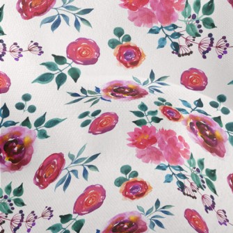 Blooming Noble Peonies Lightweight Performance Linen
