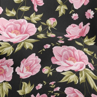 Peonies In Bloom Lightweight Performance Linen